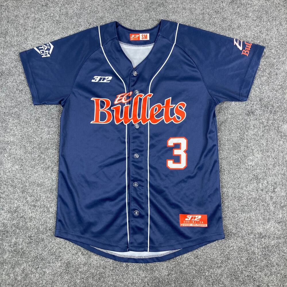 3n2 Jersey Mens S EC Bullets Navy Blue Softball Team 3 Button Up‎ Athletic